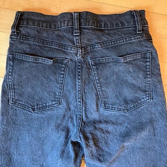 Reformation Liza Ultra High Rise Straight Jeans in Faded Black - Picture 7 of 11